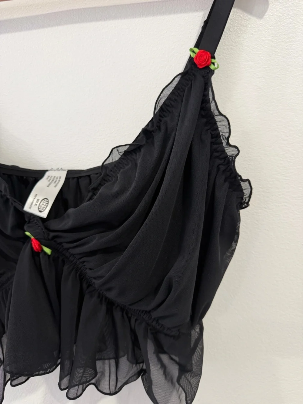 Parade Black Mesh Bralette XL‎ Rose Lingerie Coquette
